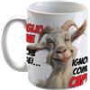 Bombo Tazza in ceramica con la frase "Ti voglio bene anche se… sei ignorante come una capra"