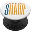 Whyitsme Design Divertente arpa gioco di parole cercando affilato per arpista PopSockets PopGrip Adesivo