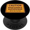Engineer Vintage Industrial Warning Divertente supervisore di manutenzione con filtro che dice PopSockets PopGrip Adesivo