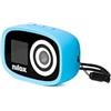 Nilox, Action Cam Kidscam, Action Camera Risoluzione 12Mp, Schermo LCD 1.4, Connessione Wifi, Resistente all'Acqua IP67 con Custodia Protettiva, Batteria 700 mAh, Memoria SD fino a 32 GB, Blu