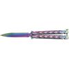 MARTINEZ ALBAINOX COLTELLO BUTTERFLY ACCIAIO RAINBOW LAMA CM 10,4