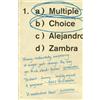 Alejandro Zambra Multiple Choice (Tascabile)