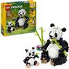 LEGO Creator 3 in 1 Animali Selvatici: Famiglia di Panda Giocattolo - Regalo di