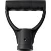 KeyMet Maniglia a D in plastica per pala da neve, manico in legno massiccio, manico in alluminio per 32 mm