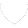 ChicSilver Collana Donna in Argento Sterling 925, Cindolo Cuore Piccolo Delicato, Collana Amicizia, Catena Clavicolare, Oro Rosa - Regalo Perfetto