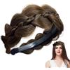 Generic Fascia per capelli intrecciata, accessorio per parrucche con denti, per ragazze e donne