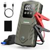 PHSDOR Booster Avviamento Auto, 6000A 20000mAh Avviatore Batteria Auto (10.0L Gas/8.0L Diesel), Avviatore Emergenza Starter Batteria con Torcia a LED
