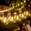 Yuucio G40 Catena Luminosa Da 60M Dimmerabile Led Per Esterni,Catena Luci Stringa Giardino Con Telecomando, 100+4 Lampadine In Plastica, Impermeabile, Per Terrazza, Giardino, Feste, 2700K Bianco Caldo