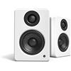 Kanto YU2 Altoparlanti da scrivania alimentati | Driver compositi da 7,6 cm | Tweeter a cupola in seta 1,9 cm | Amplificatore di classe D | 100 W | DAC USB integrato | Uscita subwoofer | Bianco opaco