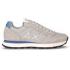 SUN68 Tom Solid Sneaker In Pelle E Tessuto Grigio - Uomo - Grigio