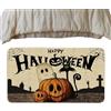 Generic Zerbino di Halloween - Zucca fantasma zerbino di Halloween, tappetino assorbente 40 x 60 cm, tappeto decorativo a di zucca stagionale per ingresso, decorazione per interni ed esterni, Halloween