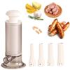 Generico Filler di salsiccia - Manualller Wurstfüller, Wurstfüller | Strumento di riempimento, riempimento per carne, macchina per ripieno di salsiccia, con 4 tubi a mano di riempimento a mano di riempitivo -P