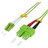 LogiLink Cavo patch duplex in fibra ottica LogiLink OM5 50/125µ Duple x LC/SC verde lime 5 m