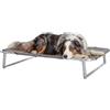 Ferplast Lettino per Cane, Cuccia Cane, Brandina Pieghevole per Cani Dream 100, Solida Struttura in Alluminio, Telo in Tessuto, 105 x 63 x h 18 cm Tortora