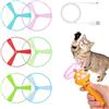 Generic Giocattolo per gatti - dischi volanti con 6 dischi | | Giocattoli interattivi per gatti | Spara disco a ricaricabile e automatico, per esterni, giardino, cortile, balcone