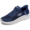 Skechers Go Walk Flex Hands Free Slip-ins-Grand Entry Sneaker, Scarpe da Ginnastica Donna, Navy Textile/White Trim, 35 EU Larga