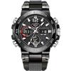 Generico Digital Watch - Fashion Wristwatch, Stainless Steel Sports Quartz, Orologio Cronografo Impermeabile | Design Lusso Business, Stile Casual Quotidiano, Display Retroilluminato Schermo, Doppio Fuso Orari