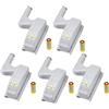 FHEDE 5 pezzi Cerniera LED Luce Universale Cucina Casa Ufficio Porta Hotel Armadio Armadio Automatico Interruttore Della luce Bianco Freddo Lampada Da Armadio Luce Notturna (Batterie incluse)