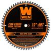 WEN BL1060 10-Inch 60-Tooth Fine-Finish Professional Woodworking Saw Blade for Miter Saws and Table Saws, Silver,Pack of one