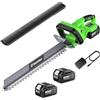TaskStar Tagliasiepi a Batteria 56 cm, Tagliasiepi Elettrico con Impugnatura Rotante, Raccoglitore di Detriti, 2 Batterie Ricaricabili da 4,0Ah, Lama a Doppia Azione, Tagliasiepi per Arbusti e Giardin