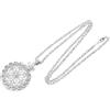 Mikikit Collana Lente D'Ingrandimento 3X per Lettura e Cucito Catena per Maglione Argento Gioielli Funzionali per Anziani e Artigianato Quotidiano