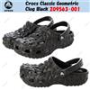 Crocs Zoccolo geometrico classico Crocs nero 209563-001 taglia unisex