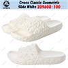 Crocs Classic Geometric Slide bianco 209608-100 taglia unisex