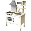 Eichhorn - Cucina Giocattolo in Legno di Pino e Tiglio, 100002494, + 3 Anni, con Piano Cottura A Induzione, Lavello, Forno A Microonde e Cappa Aspirante, 36X69X99Cm