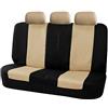 FH GROUP Coprisedili per sedili posteriori in tessuto, universali, per auto con panca posteriore, protezione per cani e bambini, accessori interni auto per SUV, berline e furgoni, beige
