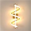Comely Applique LED da Parete Moderne, 26W Lampada da Parete Interno a Spirale, Oro Lampada a Muro in Alluminio per Corridoio Camera da Letto Soggiorno, Bianco Caldo 3000K, 42CM