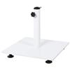 AKTIVE Base per ombrellone quadrata, acciaio, bianco, 9 kg, 37 x 32 cm, compatibile con aste Ø22-38 mm
