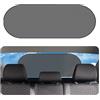 Riloer Parasole pieghevole per auto Riloer, parasole universale per parasole interno in rete per auto Coprisole protettivo per bambini Pet Baby, 50x100cm nero