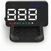 Riloer Display HUD per auto, Riloer Car Universal Head Up Display GPS Tachimetro digitale per auto camion con avviso di velocità eccessiva, modalità doppio display
