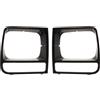 Riloer Mascherina per fari auto, in ABS, compatibile con Jeep Cherokee SE 1997-2001, CH2512165, CH2513165, nero lucido