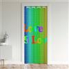 Loussiesd Tende per finestre arcobaleno Love Closet porta tenda per camera da letto e soggiorno - decorazione colorata tema Pride multicolore esagonale geometrico 86 x 203 cm