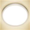 NIBSHOOM Plafoniera LED Soffitto, IP44 Lampadario Soffitto 18W, 4000K Lampada Luce Moderna per Camera da Letto, Bagno, Cucina, Soggiorno, Ufficio, Balcone, Bianco Naturale, Ø22cm