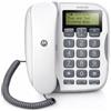 Motorola Telefono Fisso con Vivavoce Motorola CT510, Tasti Grandi, Display LCD, Volume Regolabile, Rubrica, Funzione Mute, Montaggio a Parete, Colore Bianco