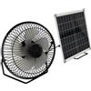 Wablissia Kit pannello solare da 10 W con ventilatore ricaricabile, ventilatore portatile da tavolo o da pavimento per esterni, per raffreddamento, campeggio, camper, serra e cuccia per cani (con supporto)
