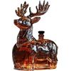 Generico Decanter Per Alcol - Bottiglia In Di Whisky Di Cervo 11x7x6 Cm, Decanter Per Liquore Di Renna Da 120 Ml | Dispenser Per Bottiglie Di Whisky In, Decorazioni Per La Casa Per Uomo, Festa Di C