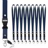 Segus Lanyard, 10 Pezzi Cordino Porta Badge da Collo, Laccio Portachiavi con Fib