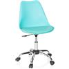 HJH Office Sedia da ufficio, girevole, FANCY PRO turchese