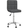 vidaXL Sedia da ufficio girevole in tessuto grigio scuro