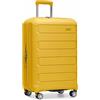 Traveler's Choice Pagosa - Valigia espandibile rigida indistruttibile, set da 2 pezzi, colore giallo, indistruttibile, rigida, espandibile