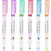 OFFCUP Set Pennarelli Evidenziatori Curve, 6pcs Penne Curve Colorate per Appunti, Evidenziatori Pastello, per Adulti Adolescenti Appunti Disegni Disegni Album Diario, Album di Ritagli