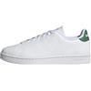 adidas Uomo Advantage Shoes, Cloud White / Cloud White / Green, 40 2/3 EU