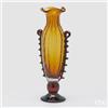 EDG Enzo De Gasperi Vaso Corinto Coppa H 50 Cm L 20 Cm L 14 Cm Vetro Amber
