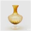 EDG Enzo De Gasperi Vaso Anfora Righe H 40 Cm D 26 Cm Vetro Amber