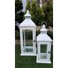 BONTURI CASA HOME DECORATION Lanterna Set 2 Pz 16 x 16 x 42 Cm 22 x 22 x 60 Cm Bianco