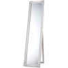 Baroni Home Montemaggi Specchio da Terra con Inclinazione Regolabile, Specchio Rettangolare con Cornice in Legno Bianco Stile Shabby, Specchiera da Camera e Salone, 40x160 cm