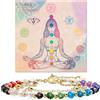 Farfume Chakra Bracciale Pietre Naturali per Donna Perle in Pietra Naturale da 4mm Gemme Lavorate a Mano Gioielli Ideale Regalo